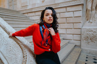 WOOL SCARF 100 - OLIVIER ROYAL BLUE