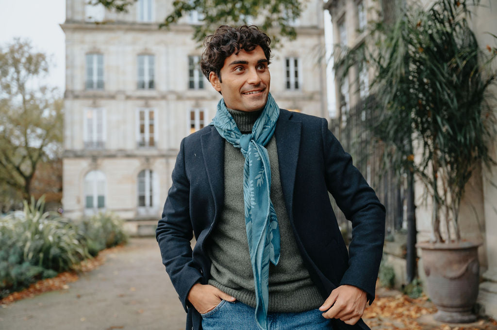 WOOL SCARF 100 - OLIVIER EMERALD