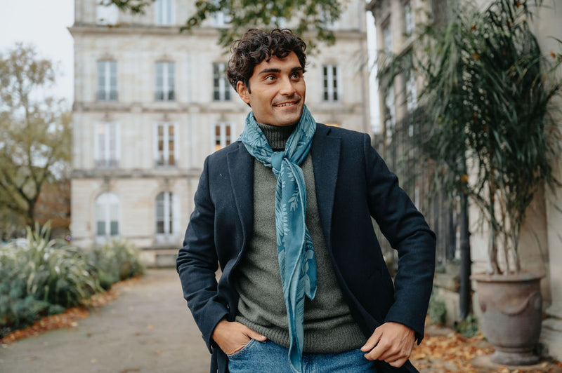 WOOL SCARF 100 - OLIVIER EMERALD