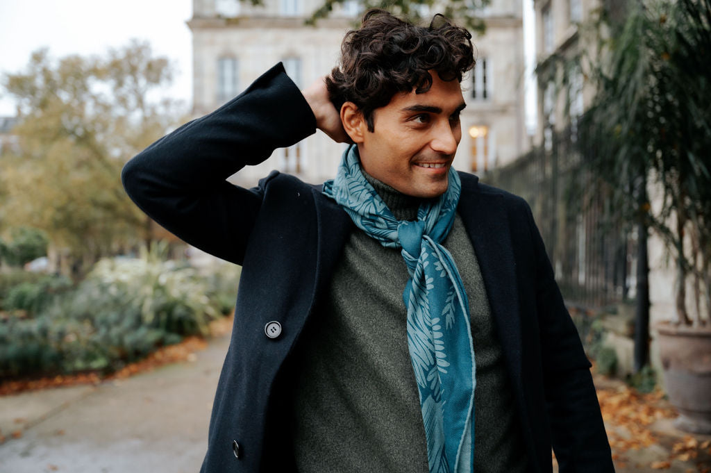 WOOL SCARF 100 - OLIVIER EMERALD