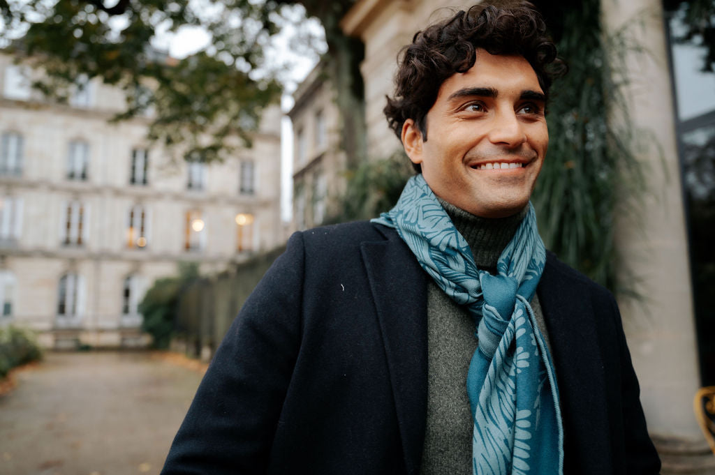 WOOL SCARF 100 - OLIVIER EMERALD