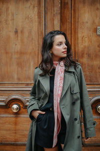 WOOL SCARF 100 - OLIVIER POWDER PINK