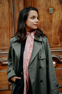 WOOL SCARF 100 - OLIVIER POWDER PINK