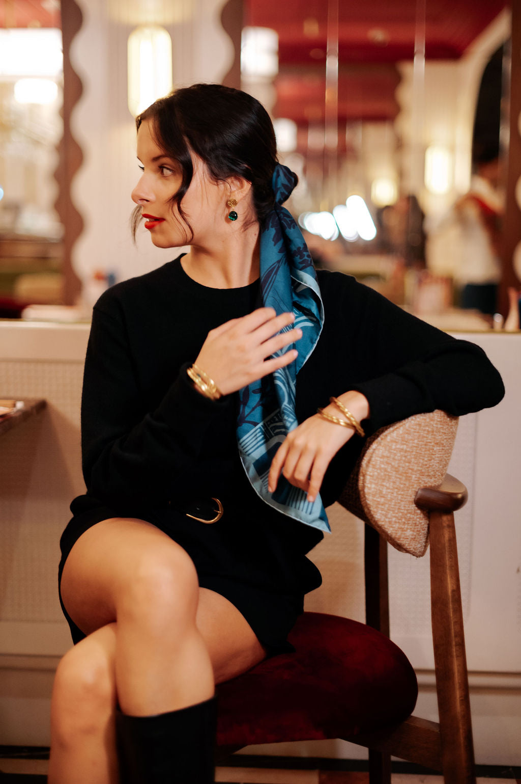 SILK SCARF 90 - OLIVIER EMERALD