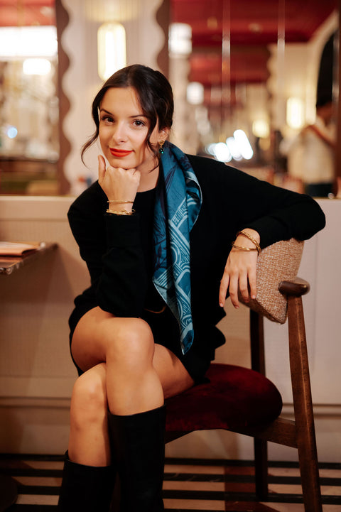 SILK SCARF 90 - OLIVIER EMERALD