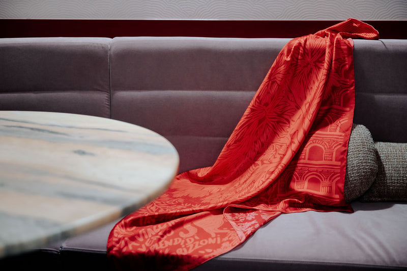 SILK SCARF 90 - OLIVIER FUCHSIA