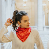CARRE SOIE 90 - OLIVIER FUCHSIA