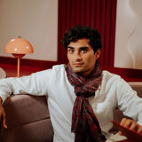 CASHMERE STOLE - OSCAR BURGUNDY RED