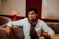 CASHMERE STOLE - OSCAR BURGUNDY RED