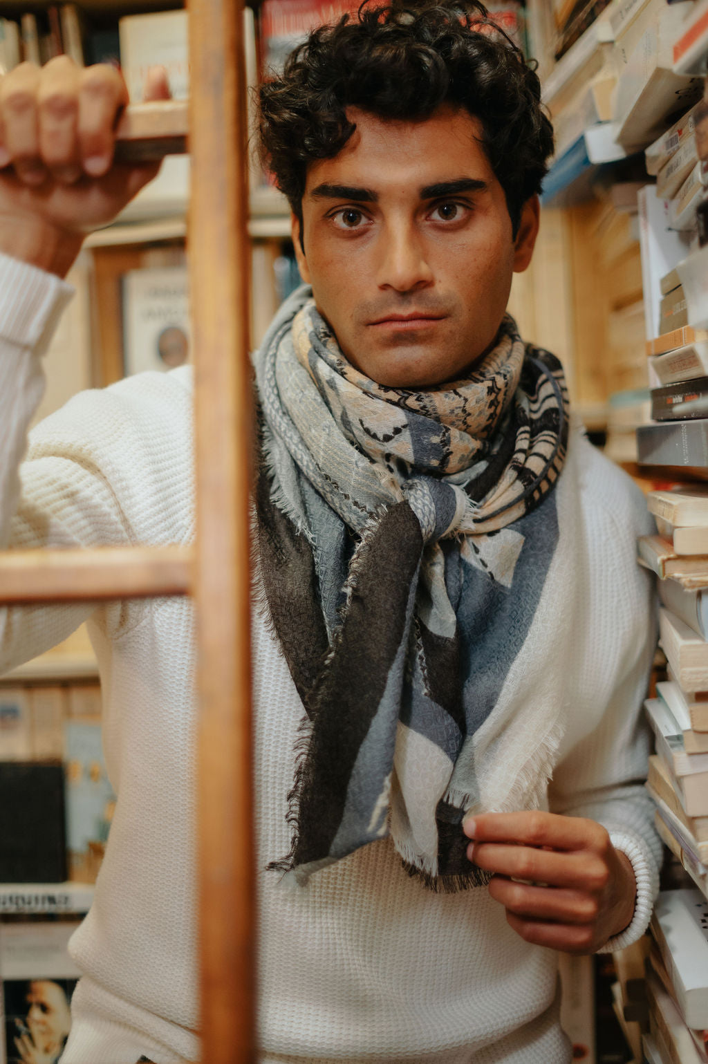 WOOL SCARF 120 - PARIS BEIGE