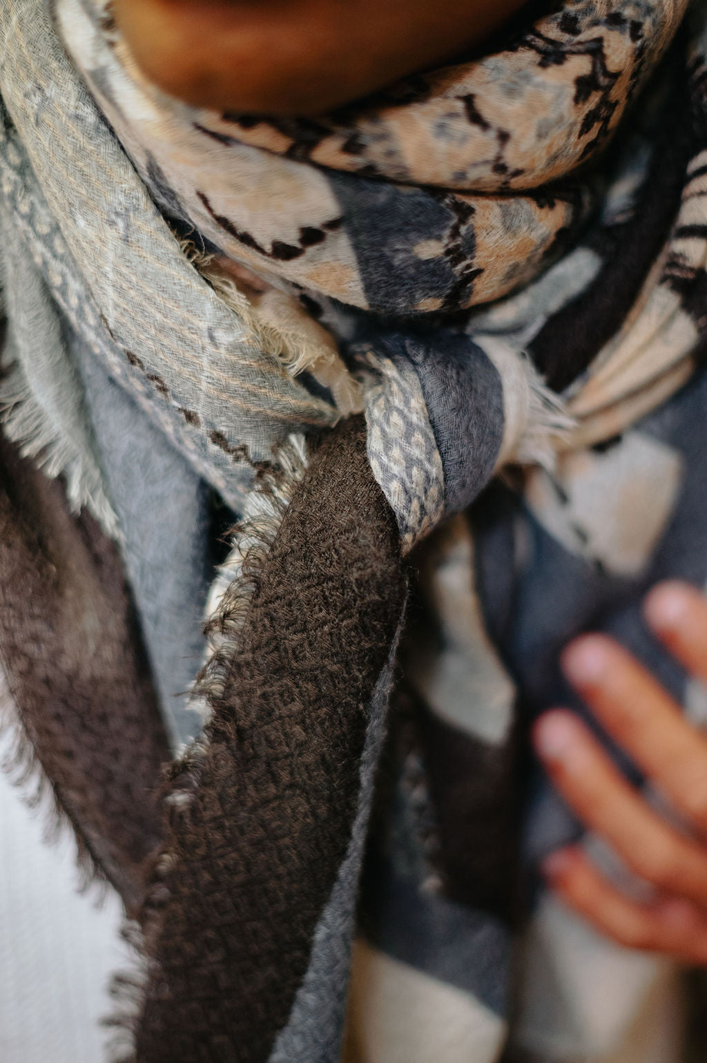WOOL SCARF 120 - PARIS BEIGE