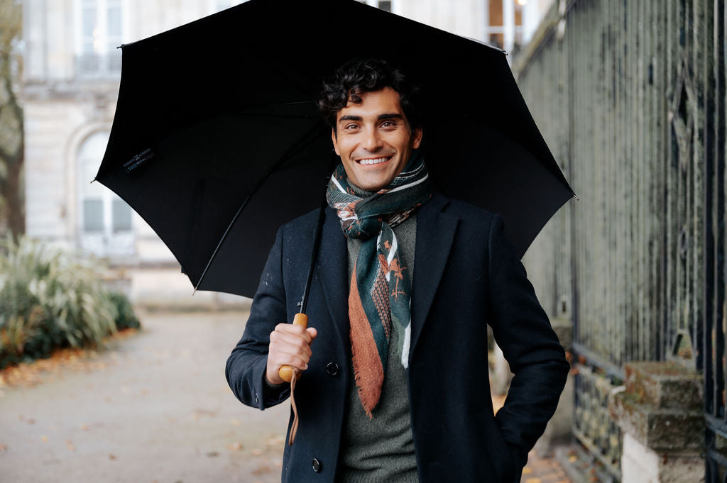 WOOL SCARF 120 - PARIS KHAKI