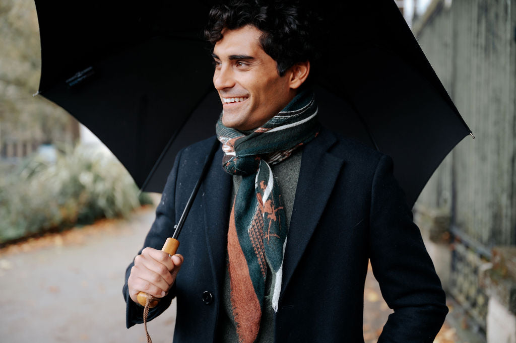 WOOL SCARF 120 - PARIS KHAKI