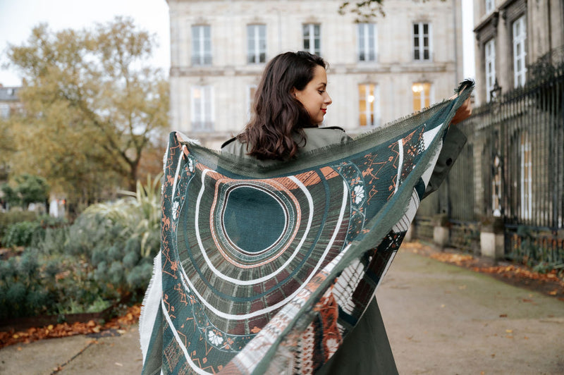 WOOL SCARF 120 - PARIS KHAKI