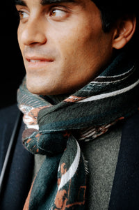 WOOL SCARF 120 - PARIS KHAKI