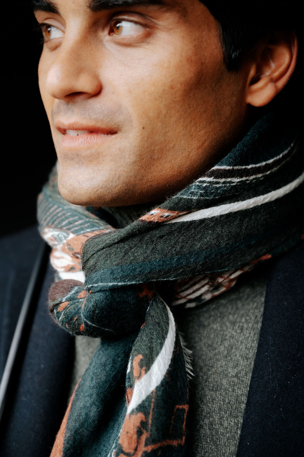 WOOL SCARF 120 - PARIS KHAKI