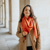 CASHMERE SCARF 120 - VILLA FIRE RED