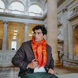 CASHMERE SCARF 120 - VILLA FIRE RED
