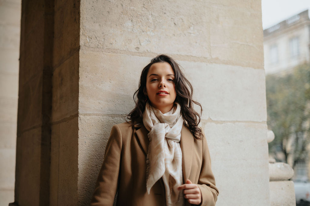 WOOL SCARF 120 - VILLA BEIGE