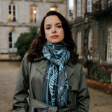 WOOL SCARF 120 - VILLA SKY GRAY