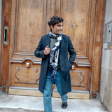 WOOL SCARF 120 - VILLA NAVY