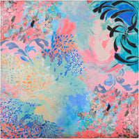 Carré en soie 90x90cm YSEULT ORANGE – Écharpe pour femme | Petrusse