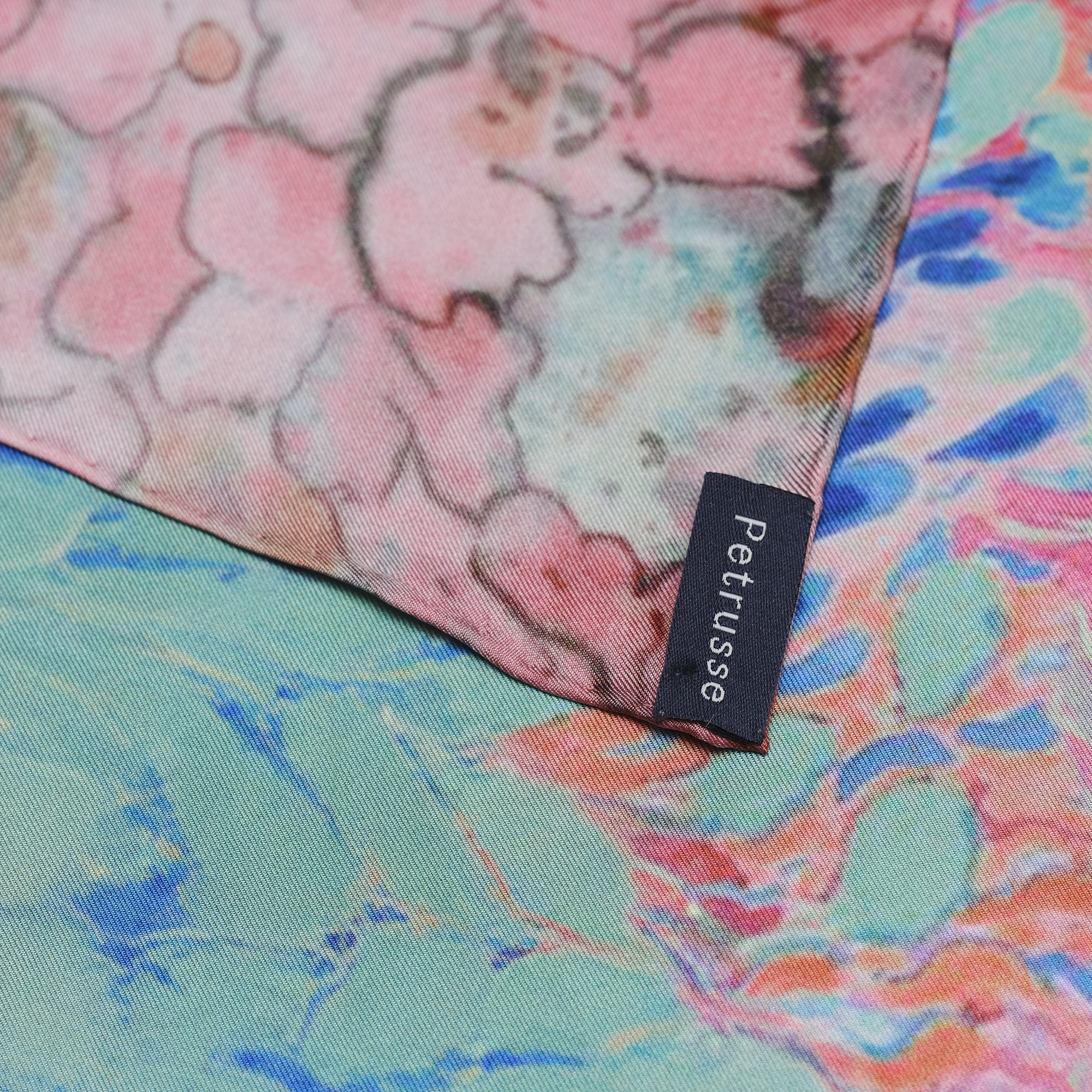 Carré en soie 90x90cm YSEULT ORANGE – Écharpe pour femme | Petrusse