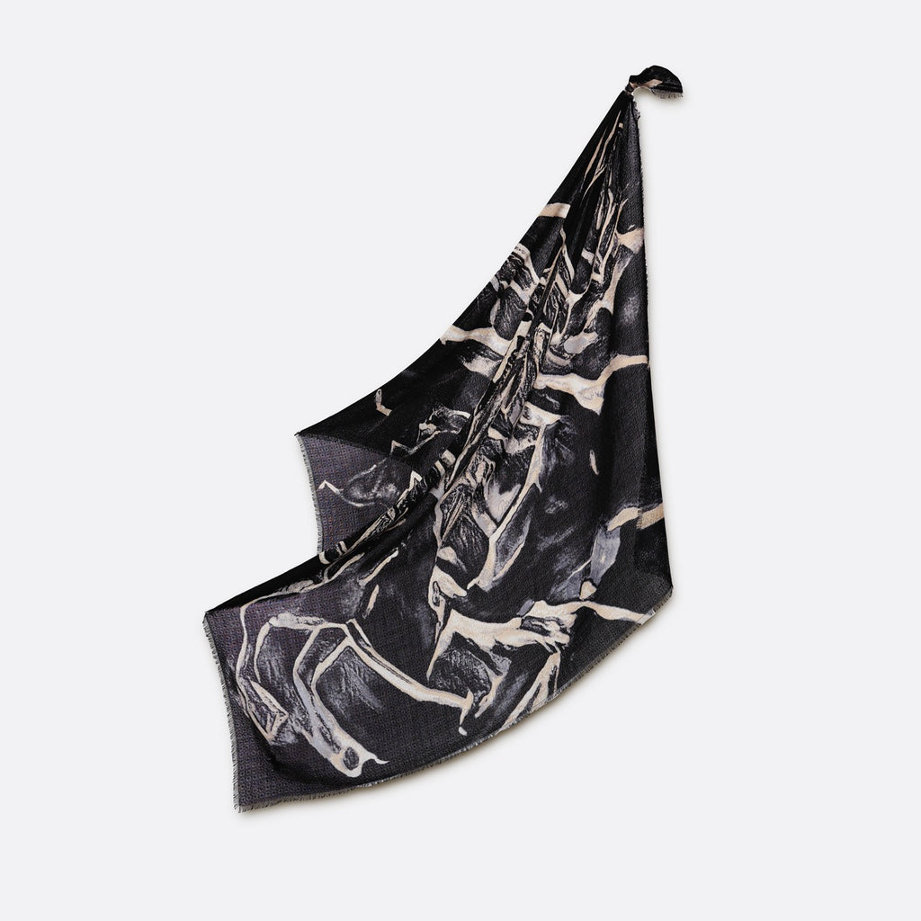 WOOL SCARF 120 - ALLURE EBENE BLACK