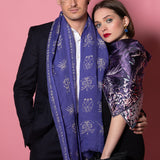 Écharpe en Lin Petrusse Anatole Violet pour Femme et Homme