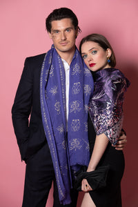 Écharpe en Lin Petrusse Anatole Violet pour Femme et Homme