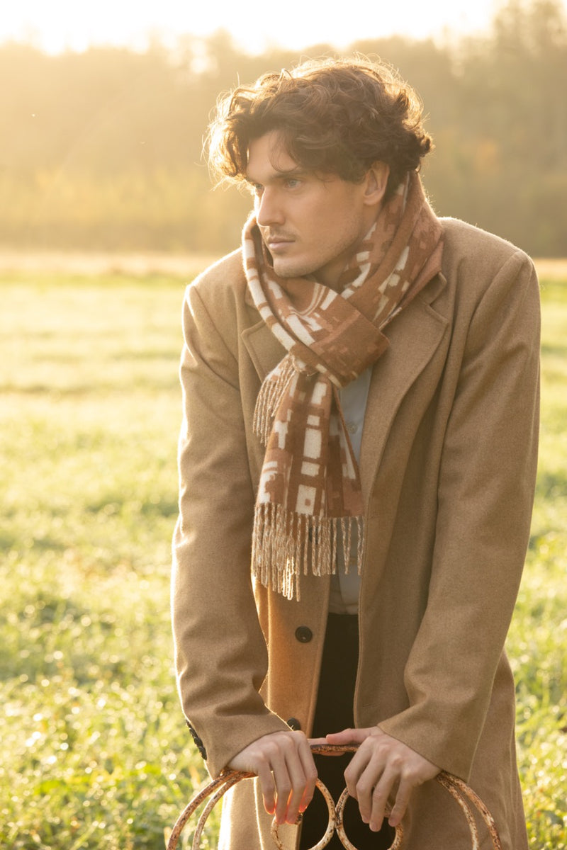 STOLE CASHMERE - ARSENE CAMEL BROWN