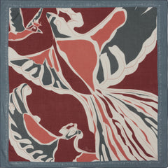 Carre Cachemire 105 Petrusse Aube Cachemire Rouge Vert