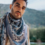 Carré En Soie 130 Petrusse Boheme Bleu | Foulard Pour Femme Et Homme