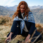 Carré En Soie 130 Petrusse Boheme Bleu | Foulard Pour Femme Et Homme