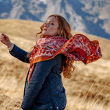 Carré En Soie Petrusse Boheme Caramel | Foulard Pour Femme Et Homme