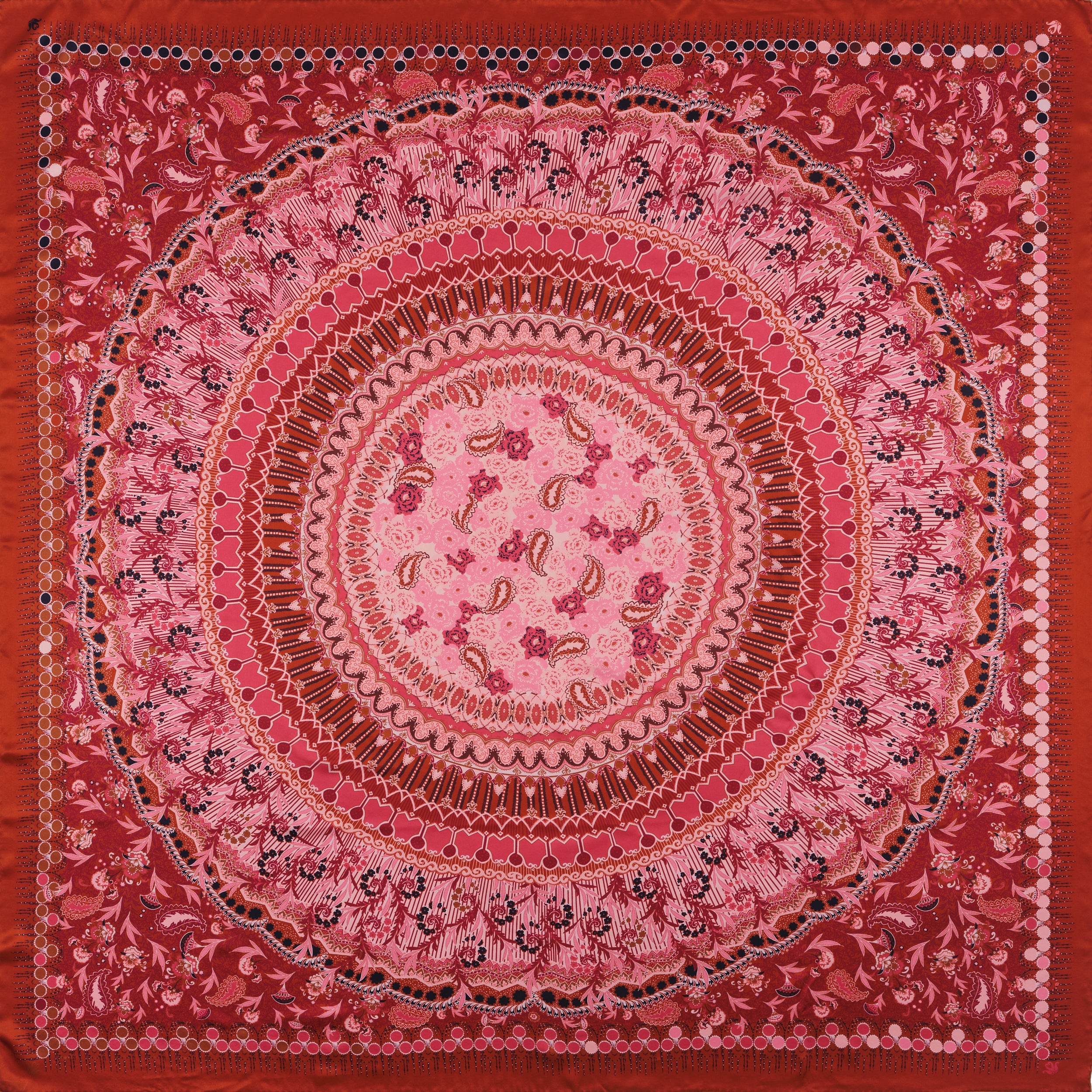 Carré En Soie Petrusse Boheme Caramel | Foulard Pour Femme Et Homme