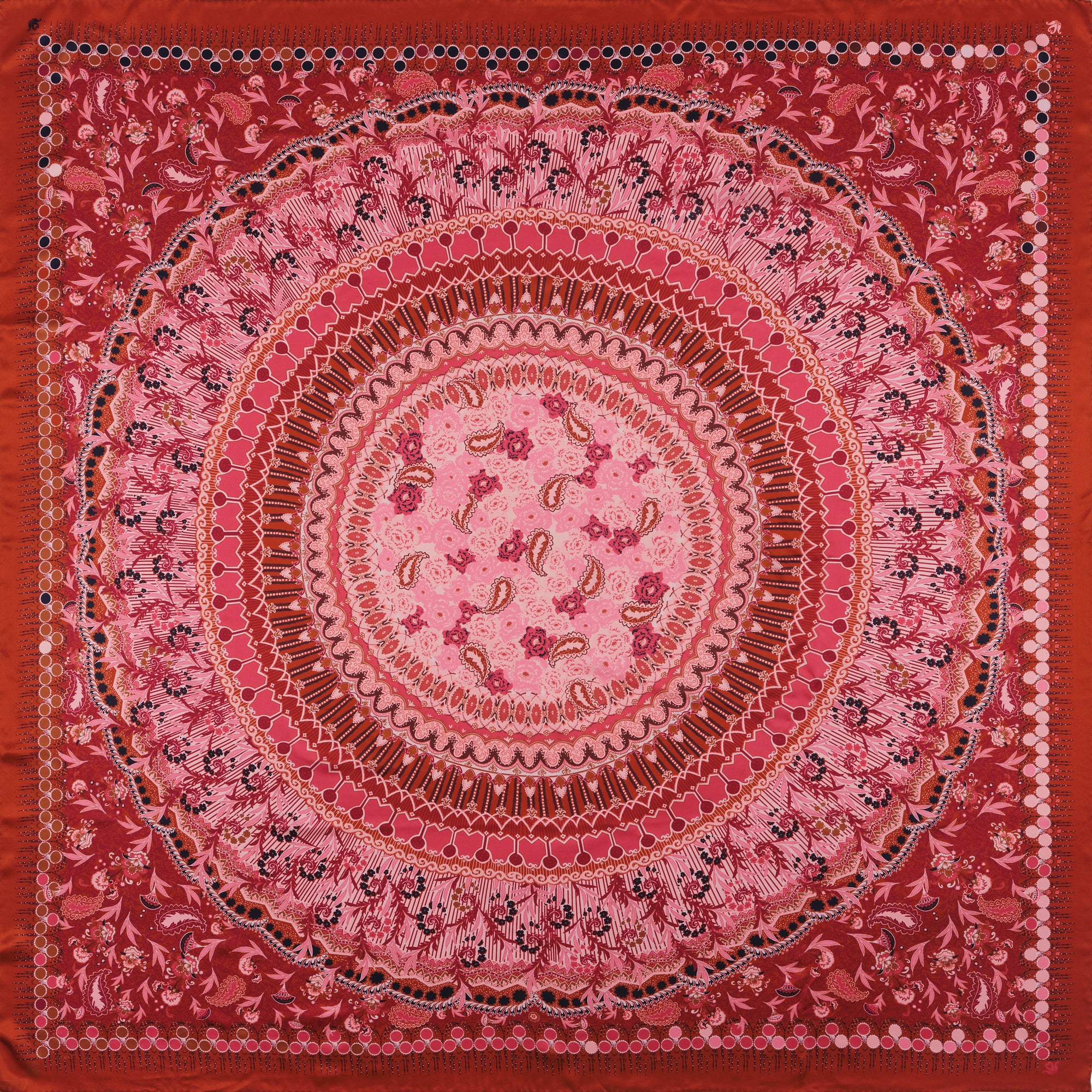 Carré en Soie PETRUSSE BOHEME CARAMEL | Foulard pour femme et homme