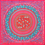 Petrusse Carre Soie 65 - Boheme Mini Fuchsia