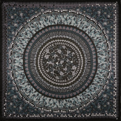 Carré En Soie 130 Petrusse Boheme Noir | Foulard Pour Femme Et Homme