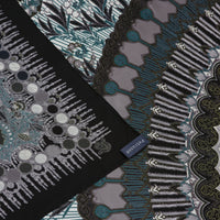 Carré en Soie 130 PETRUSSE BOHEME NOIR | Foulard pour femme et homme