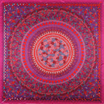 Carré En Soie 130 Petrusse Boheme Prune | Foulard Pour Femme Et Homme