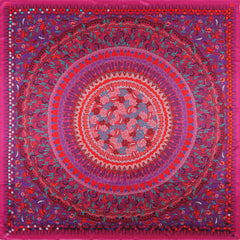 Carré En Soie 130 Petrusse Boheme Prune | Foulard Pour Femme Et Homme