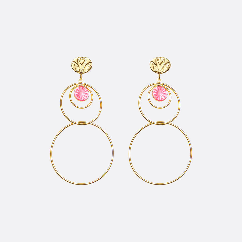 BOUCLES D'OREILLES ALEXANDRA - rose