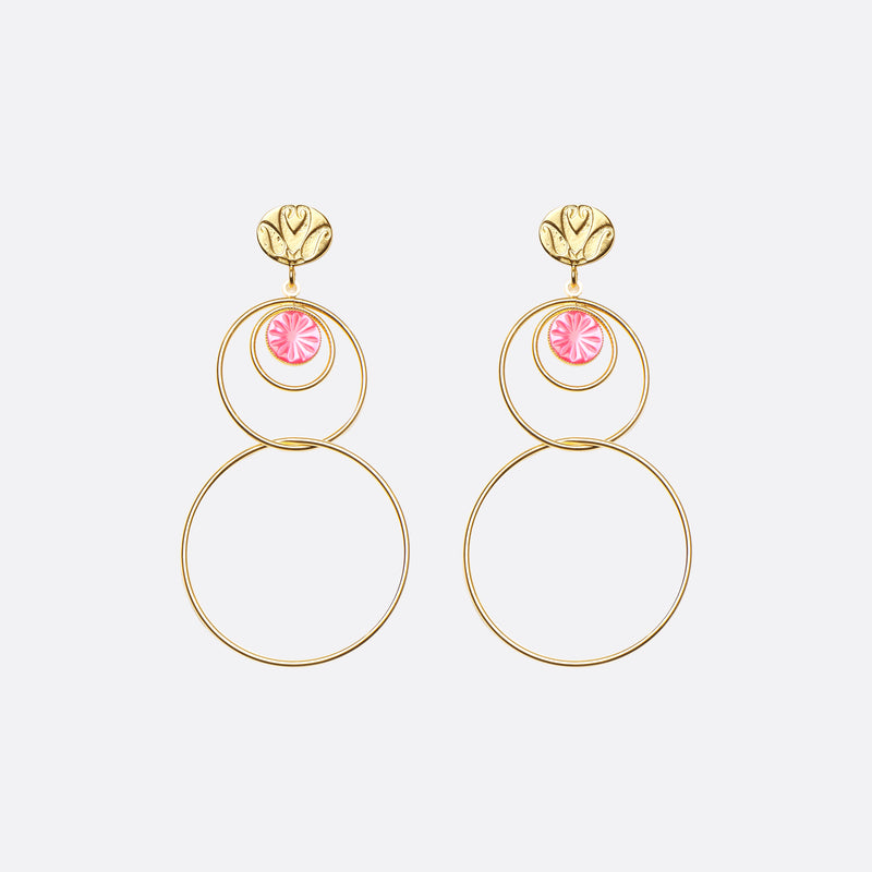 BOUCLES D'OREILLES ALEXANDRA - rose