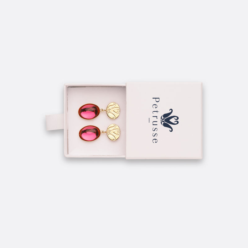 EARRINGS - EMMA -  NAVY BLUE