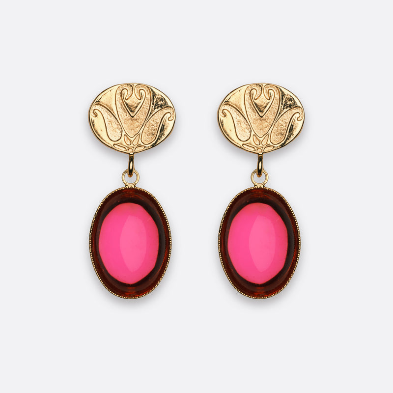 EARRINGS - EMMA -  NAVY BLUE