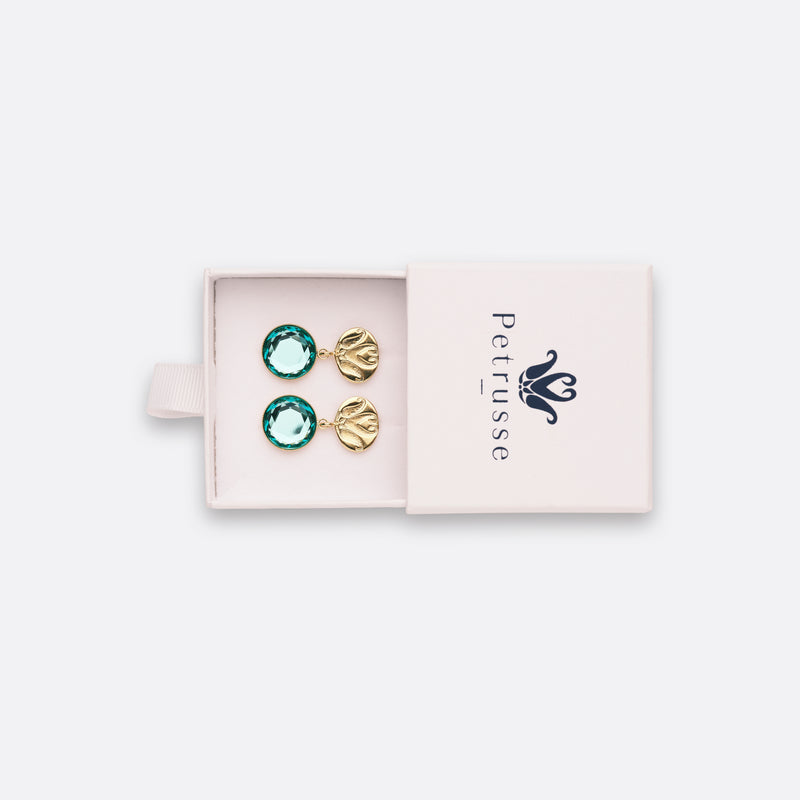 EARRINGS - EMMA -  NAVY BLUE