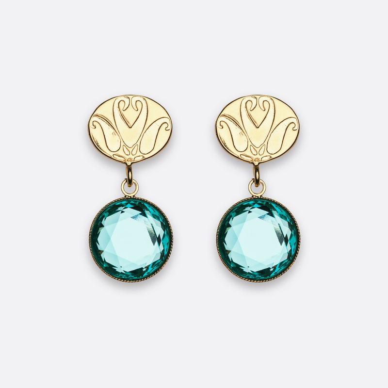 EARRINGS - EMMA -  NAVY BLUE