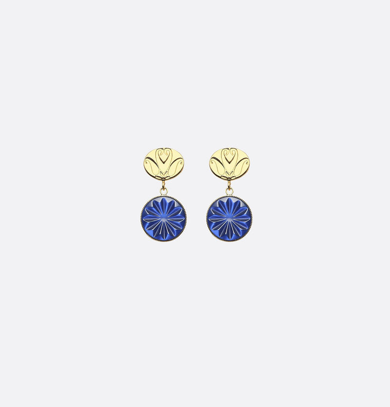 EARRINGS - EMMA -  NAVY BLUE