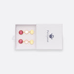 Petrusse Boucles D'Oreilles Juliette - Blanc Rose